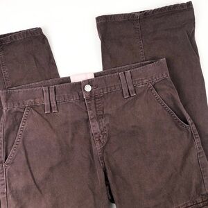 Revice Denim Highland Cargo Pants Size 29 Amber Brown Mid Rise Straight USA